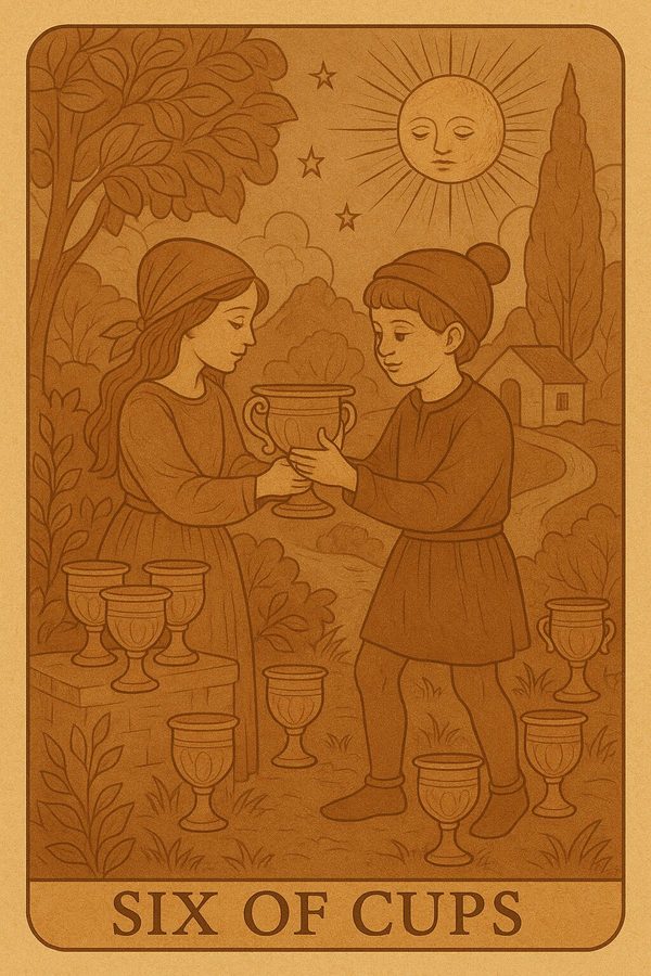 Шестёрка Кубков — карта Таро